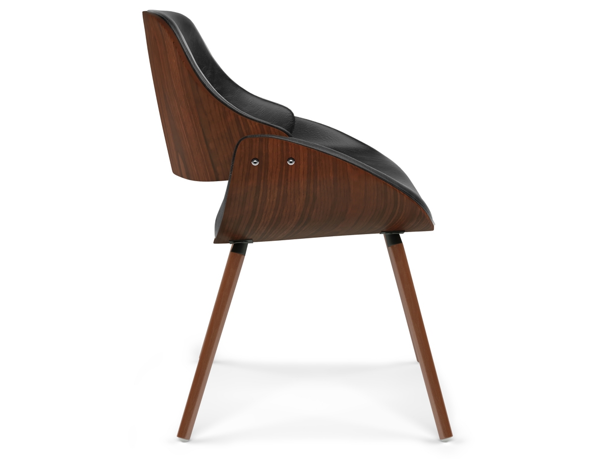 Simpli Home Malden Dining Chair with Hard Back, Distressed Black, large