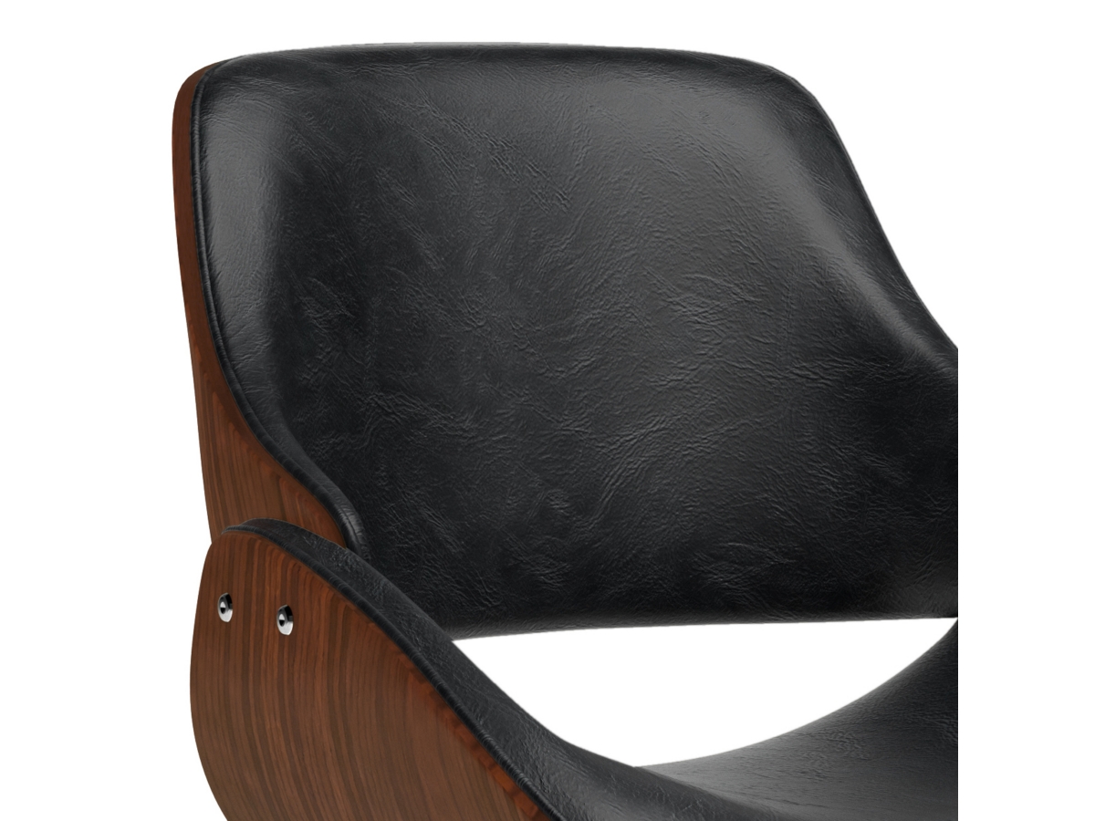 Simpli Home Malden Dining Chair with Hard Back, Distressed Black, large