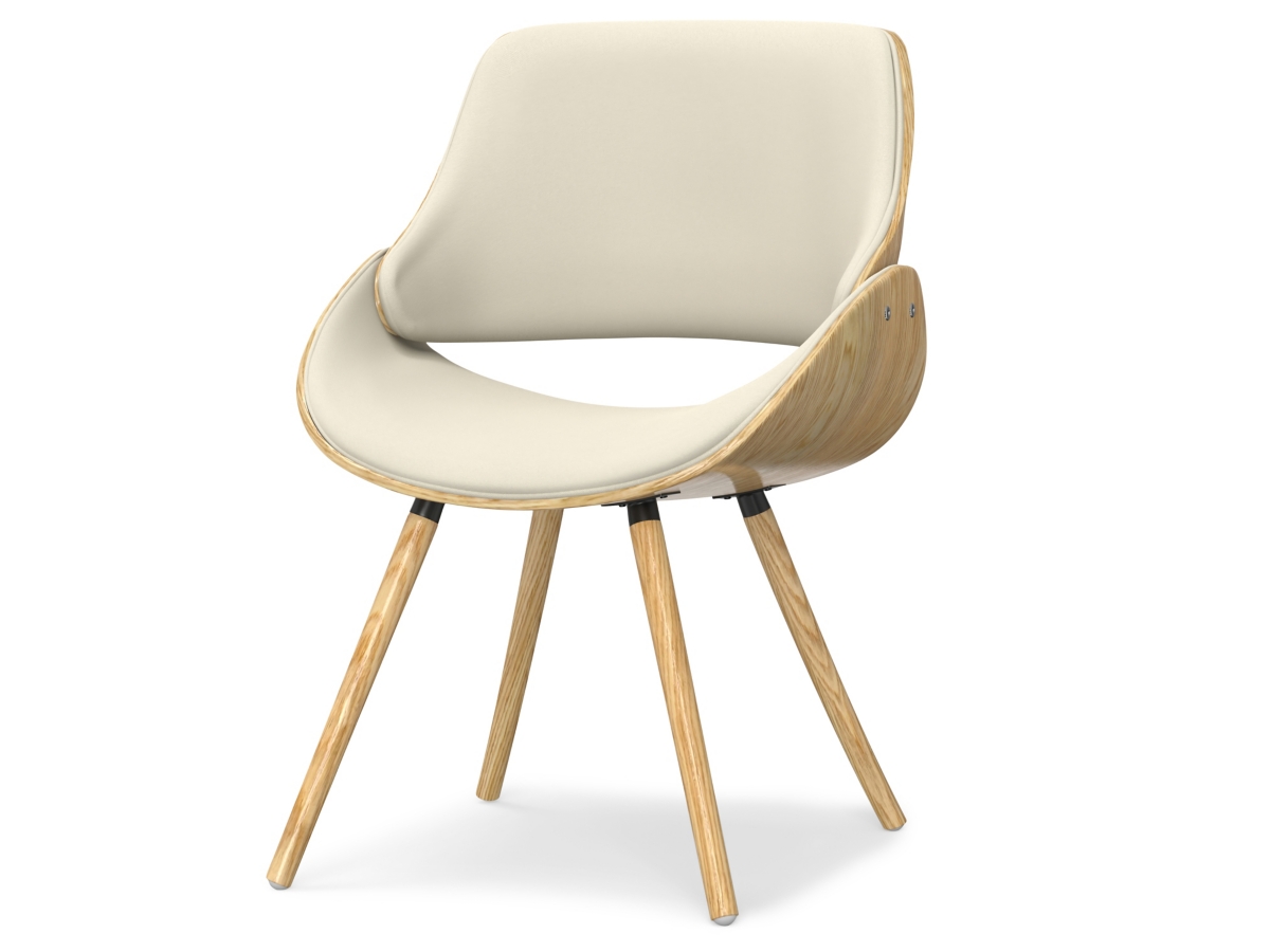 Simpli Home Malden Dining Chair with Hard Back, Natural, large