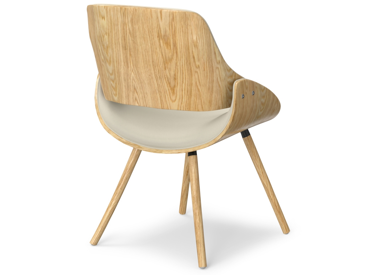 Simpli Home Malden Dining Chair with Hard Back, Natural, large