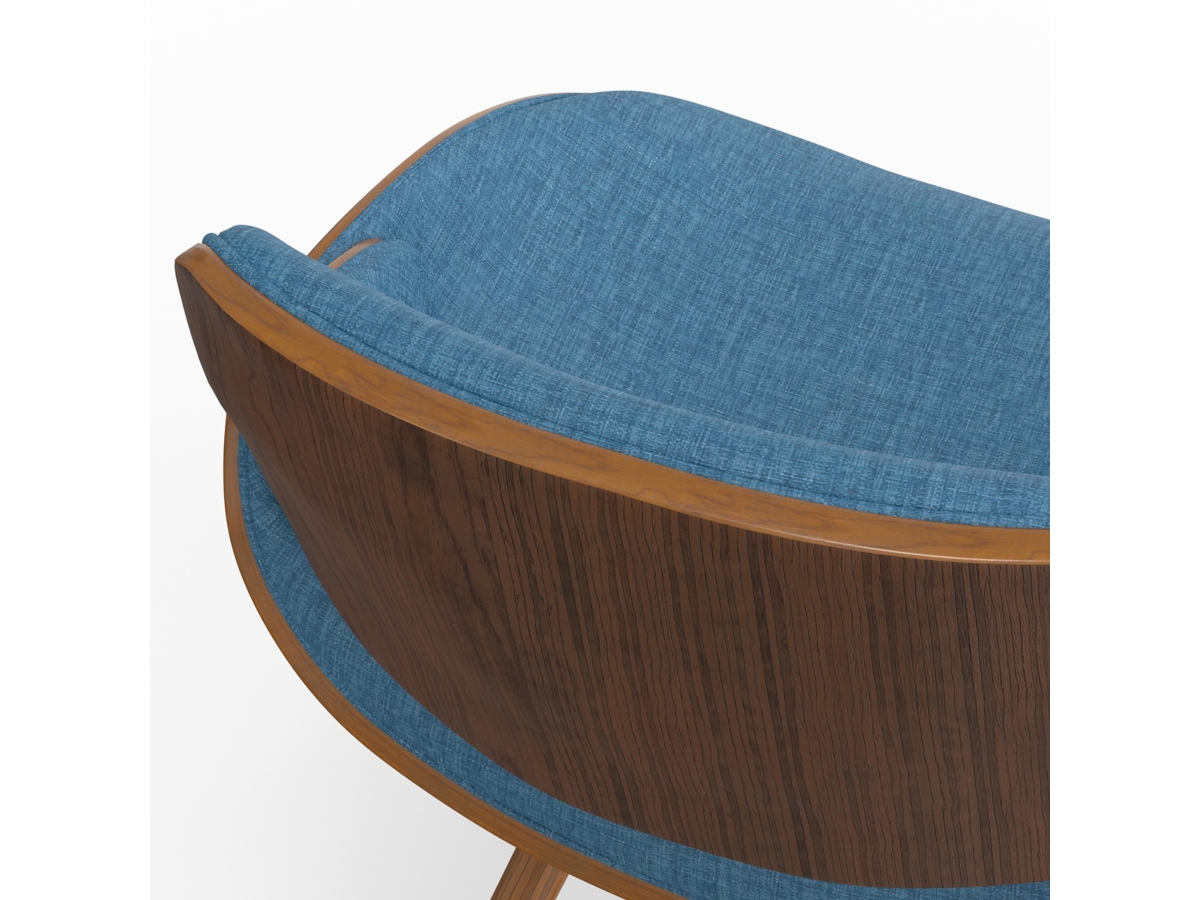 Simpli Home Malden Dining Chair with Hard Back, Blue, large