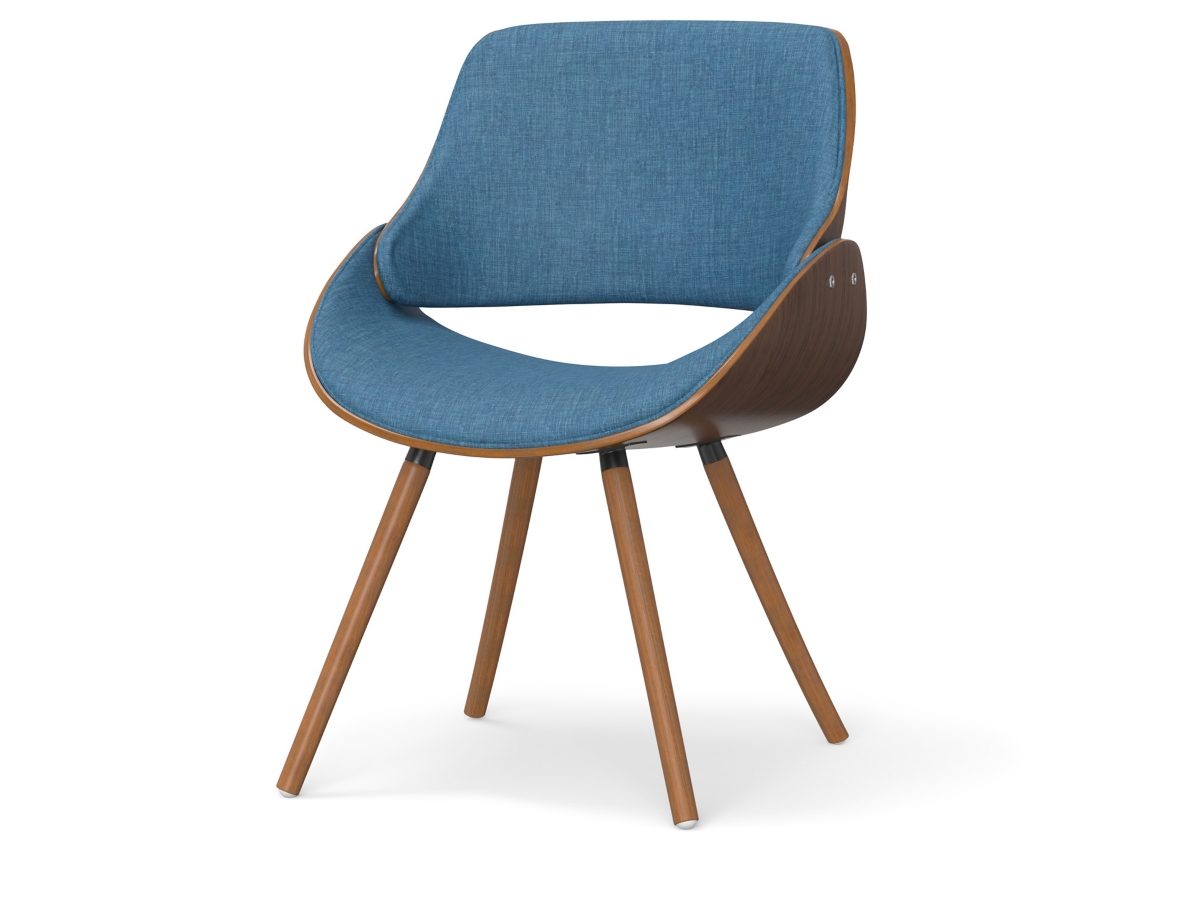Simpli Home Malden Dining Chair with Hard Back, Blue, large