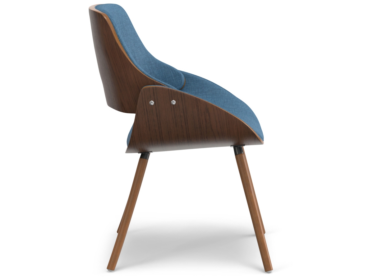 Simpli Home Malden Dining Chair with Hard Back, Blue, large