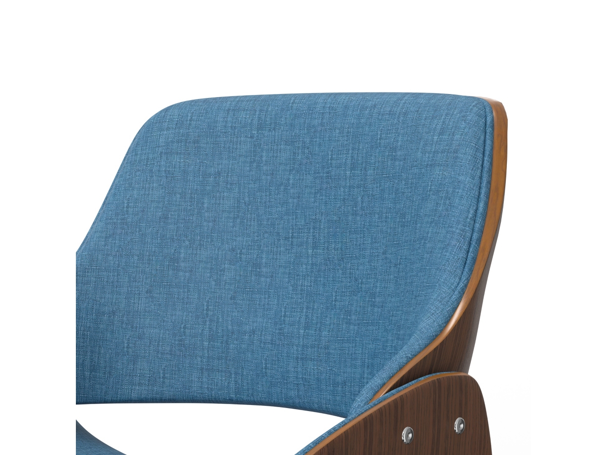 Simpli Home Malden Dining Chair with Hard Back, Blue, large