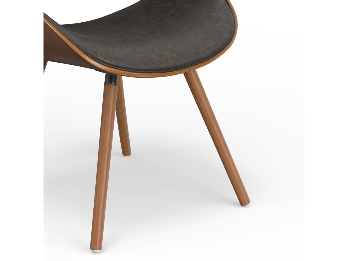 Simpli Home Malden Dining Chair with Hard Back, Distressed Brown, large