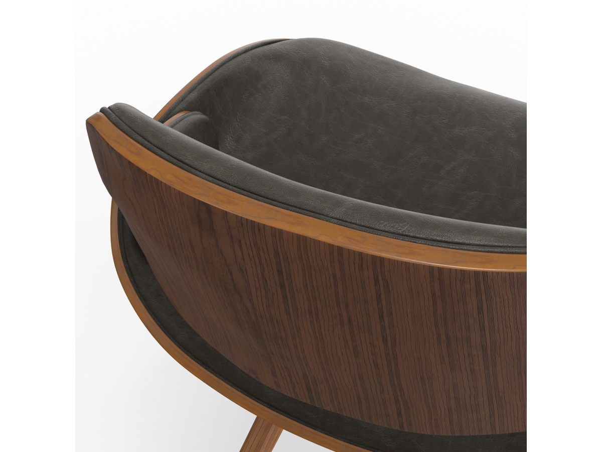 Simpli Home Malden Dining Chair with Hard Back, Distressed Brown, large