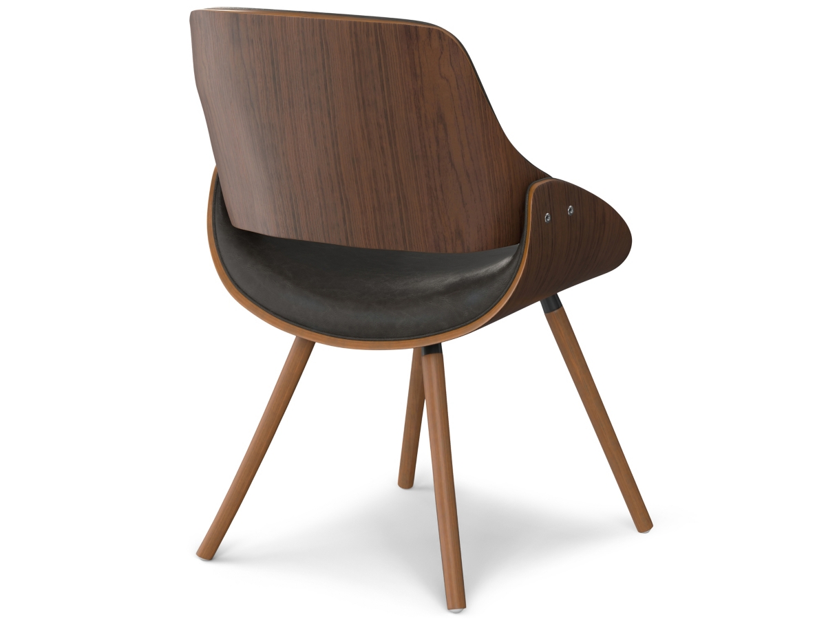 Simpli Home Malden Dining Chair with Hard Back, Distressed Brown, large