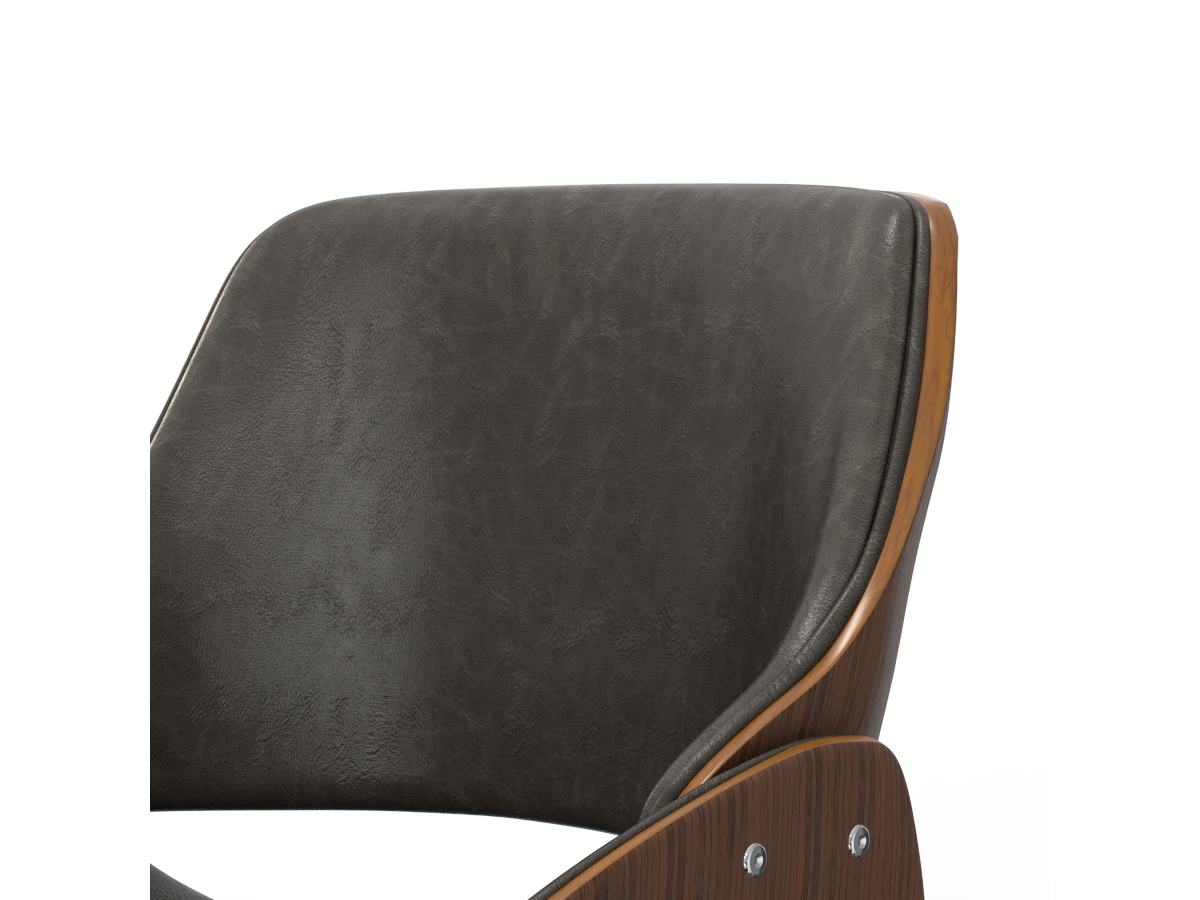 Simpli Home Malden Dining Chair with Hard Back, Distressed Brown, large