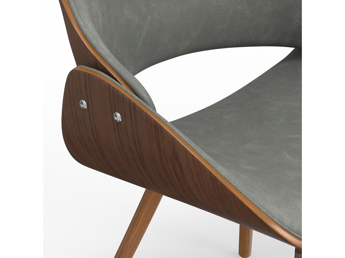 Simpli Home Malden Dining Chair with Hard Back, Distressed Gray, large