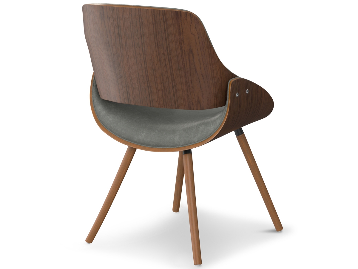 Simpli Home Malden Dining Chair with Hard Back, Distressed Gray, large