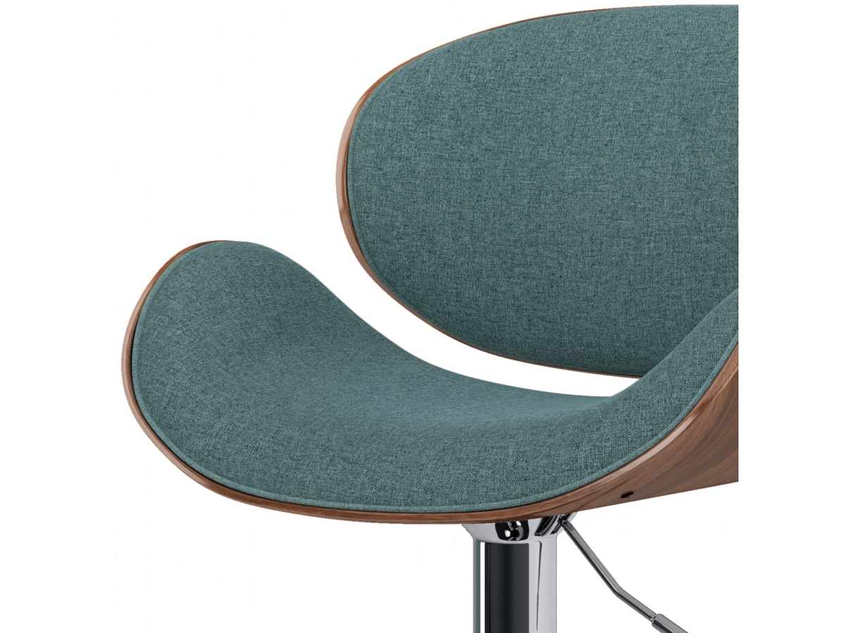 Simpli Home Marana Adjustable Swivel Bar Stool, Blue, large