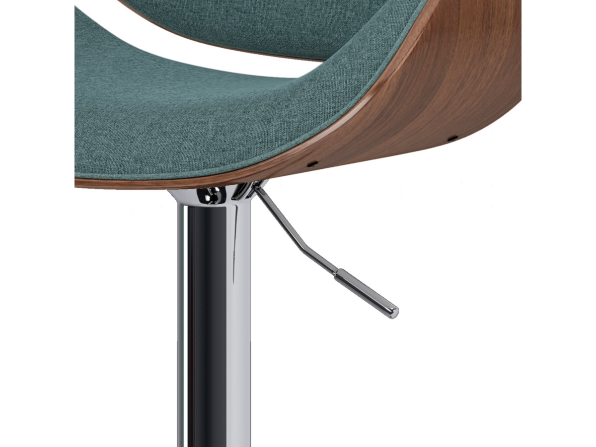 Simpli Home Marana Adjustable Swivel Bar Stool, Blue, large