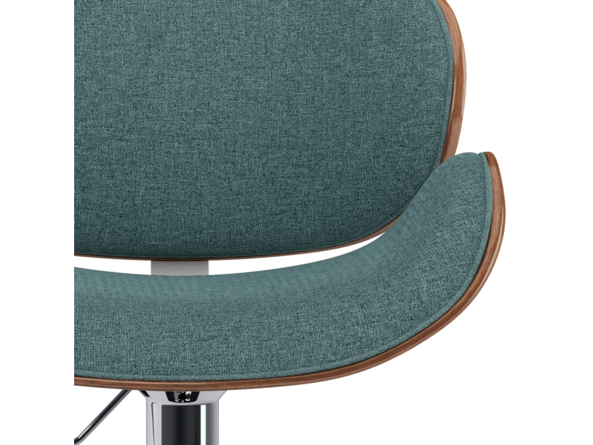 Simpli Home Marana Adjustable Swivel Bar Stool, Blue, large