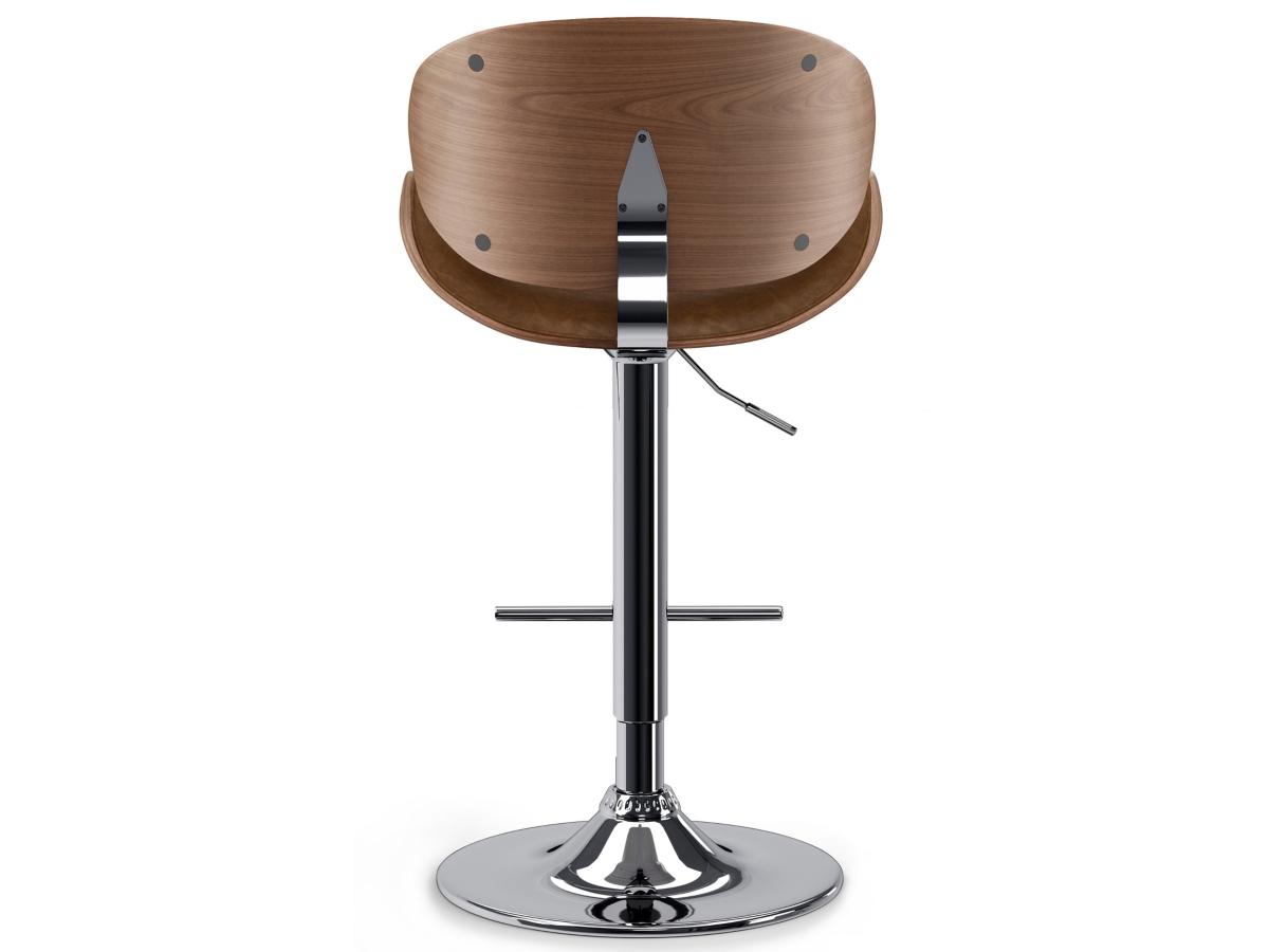 Simpli Home Marana Adjustable Swivel Bar Stool, Deep Tan, large