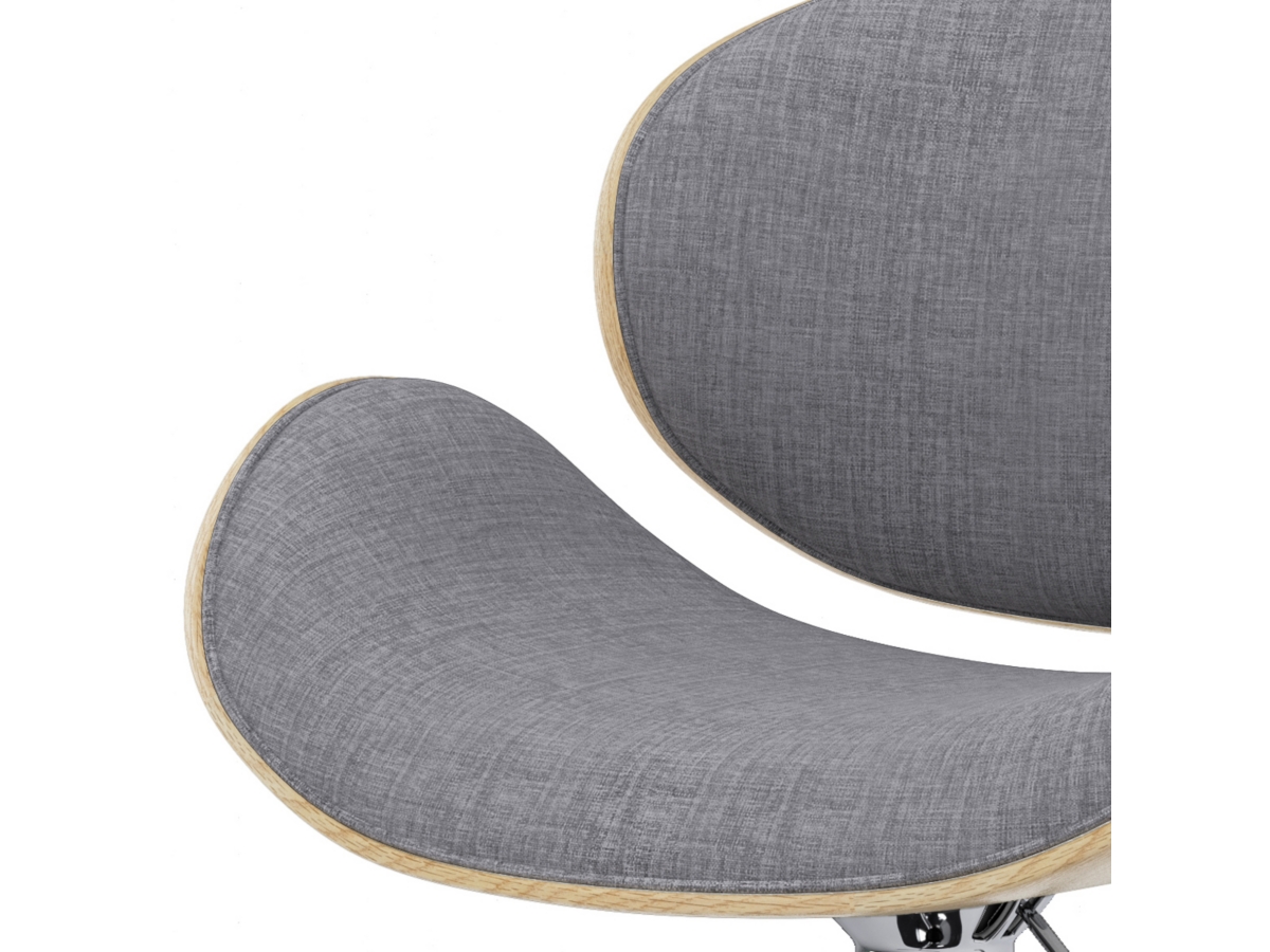 Simpli Home Marana Adjustable Swivel Bar Stool, Light Gray, large