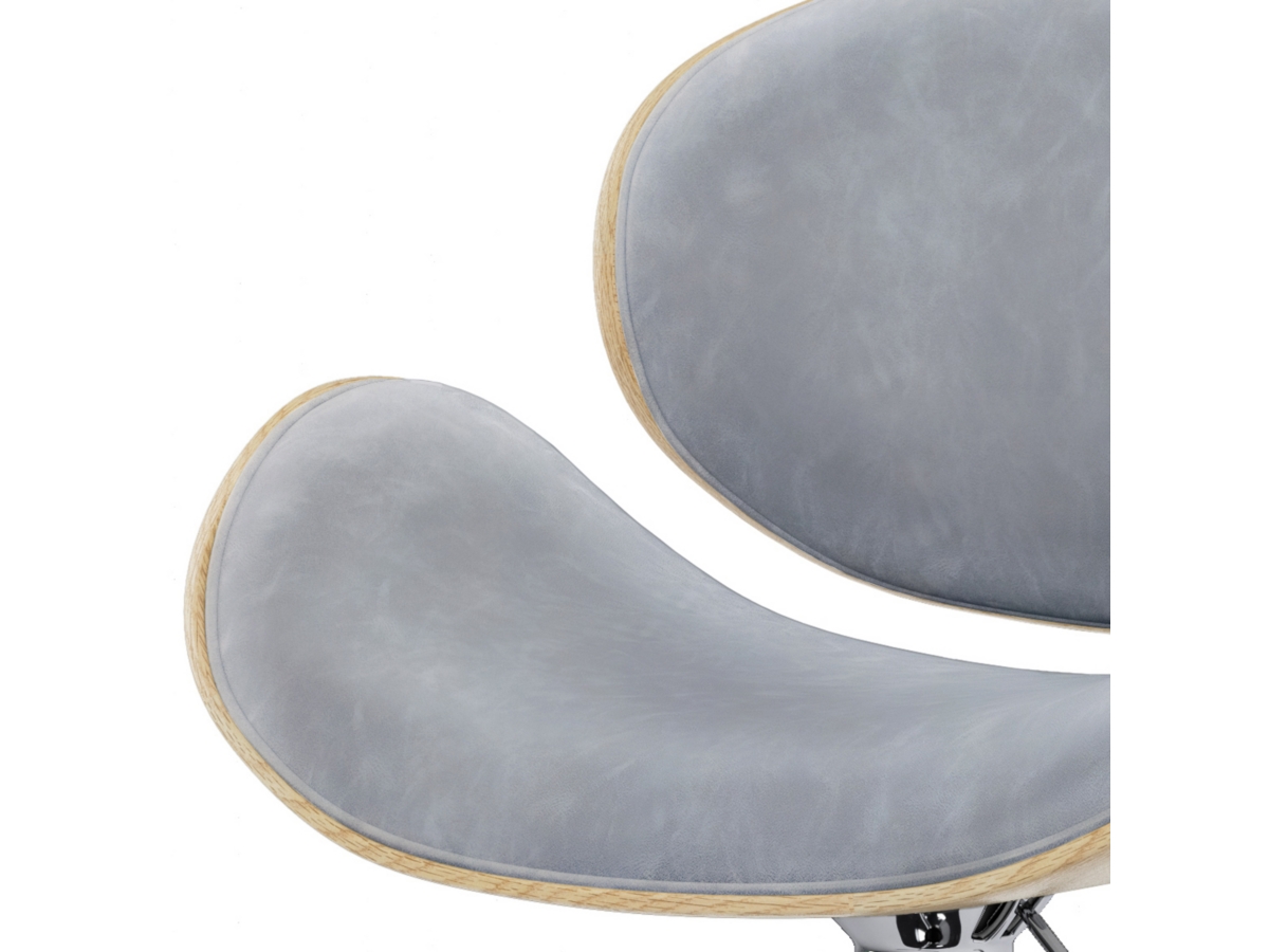 Simpli Home Marana Adjustable Swivel Bar Stool, Stone Gray, large