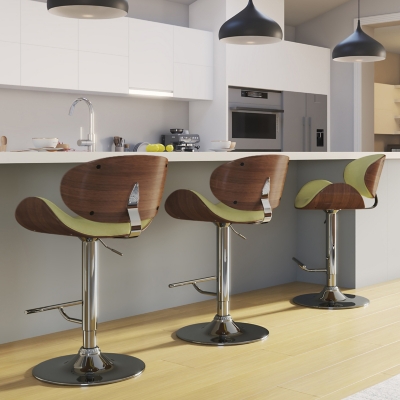 Simpli Home Marana Adjustable Swivel Bar Stool, Acid Green, large