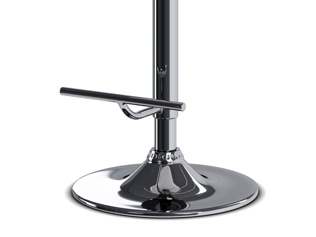 Simpli Home Marana Adjustable Swivel Bar Stool, Blue Linen, large