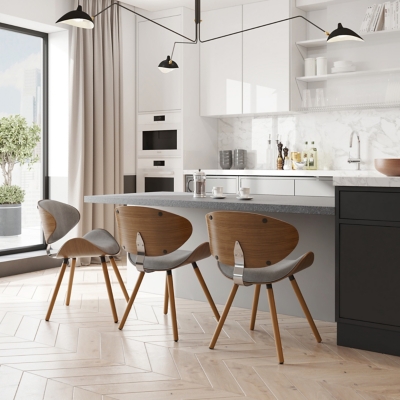 Simpli Home Marana Dining Chair, Gray, rollover