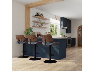 Simpli Home Novak Adjustable Swivel Bar Stool