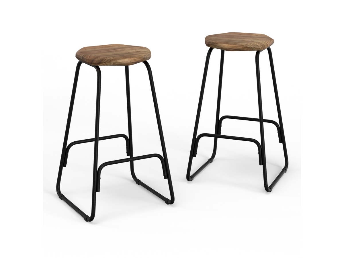 Simpli Home Orson Saddle Counter Height Bar Stool (Set of 2), , large