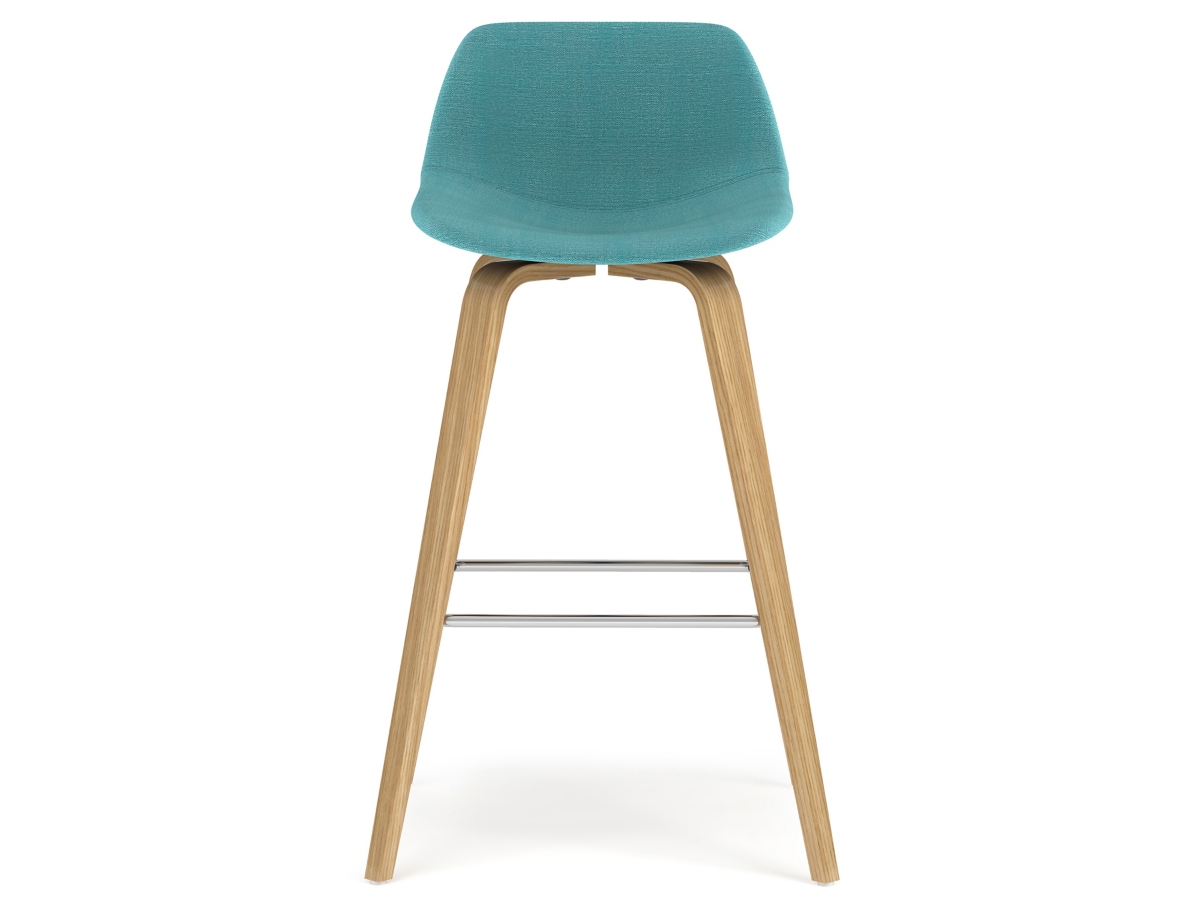 Simpli Home Randolph Counter Height Bar Stool (Set of 2), Aqua Blue, large