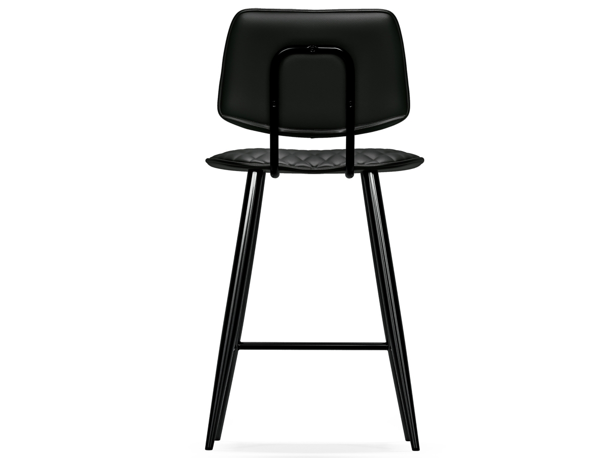 Simpli Home Raya Counter Height Bar Stool (Set of 2), Black, large