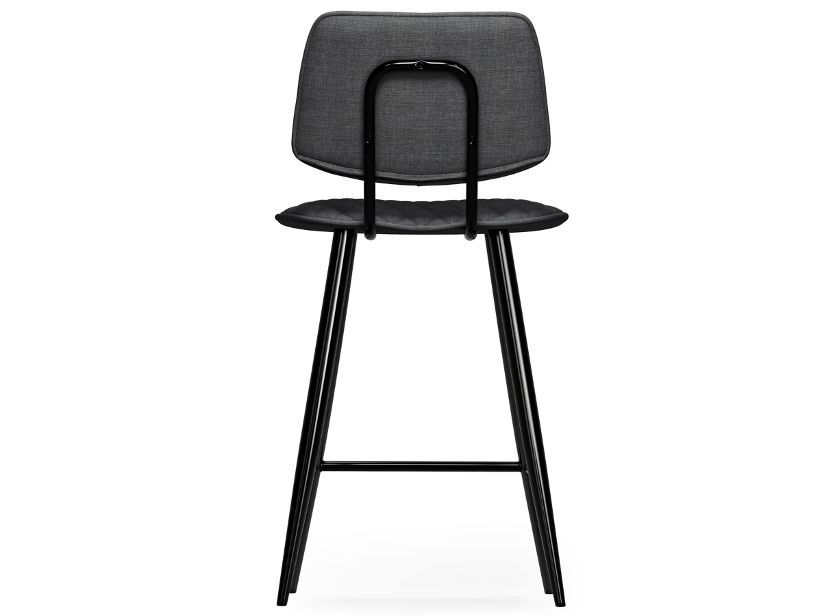 Simpli Home Raya Counter Height Bar Stool (Set of 2), Charcoal, large