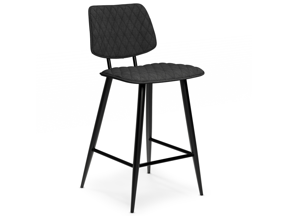Simpli Home Raya Counter Height Bar Stool (Set of 2), Charcoal, large