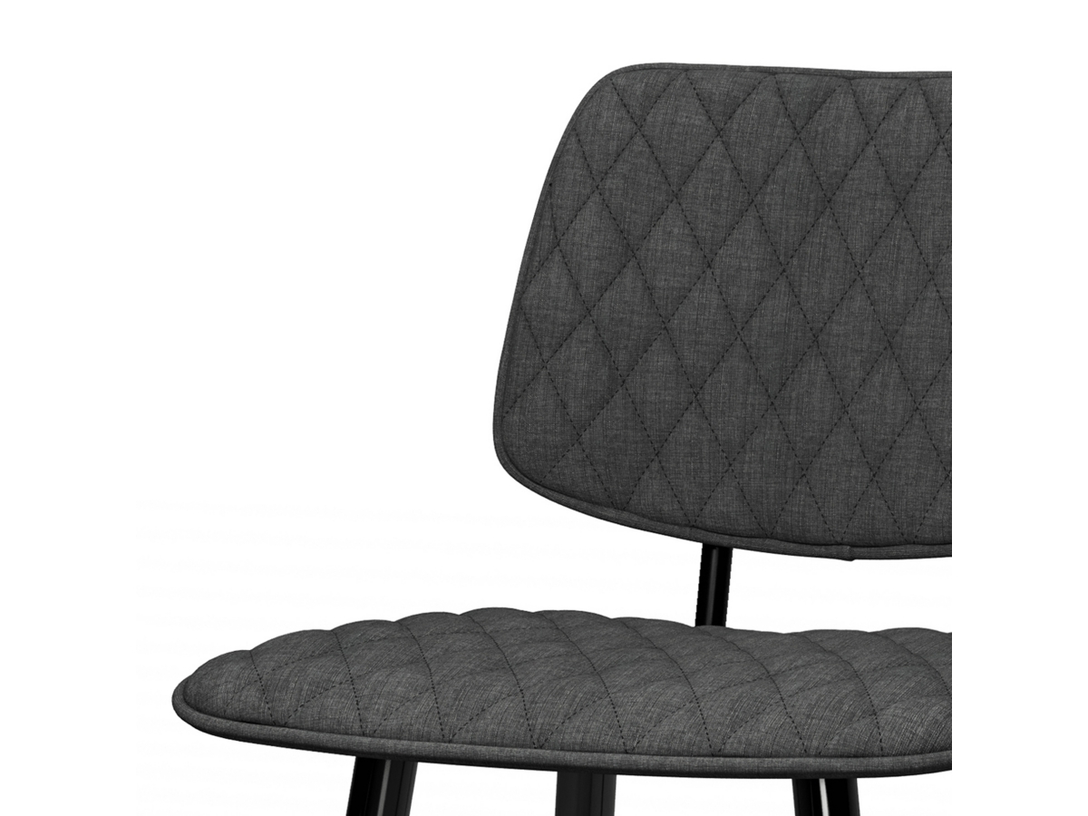 Simpli Home Raya Counter Height Bar Stool (Set of 2), Charcoal, large