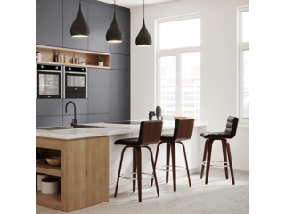 Simpli Home Roland Swivel Bar Stool