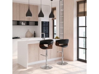 Simpli Home Sheldon Adjustable Swivel Bar Stool