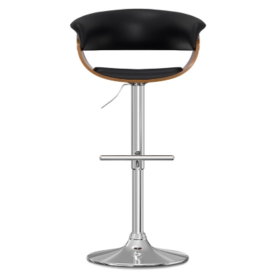 Simpli Home Sheldon Adjustable Swivel Bar Stool, Black, large