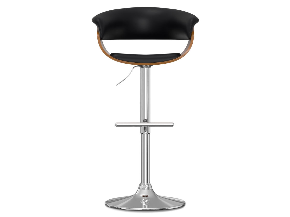 Simpli Home Sheldon Adjustable Swivel Bar Stool, Black, large