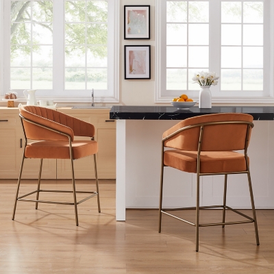 Linon Porter Counter Height Bar Stools (Set of 2)