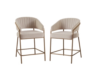 Linon Porter Counter Height Bar Stools (Set of 2)