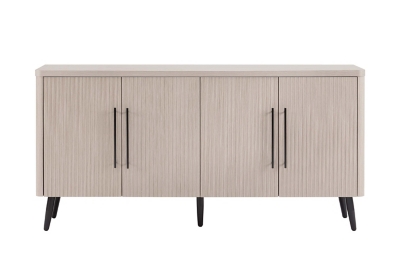 Manhattan Comfort Jodie 8-Shelf Sideboard, Whitewashed Oak, large