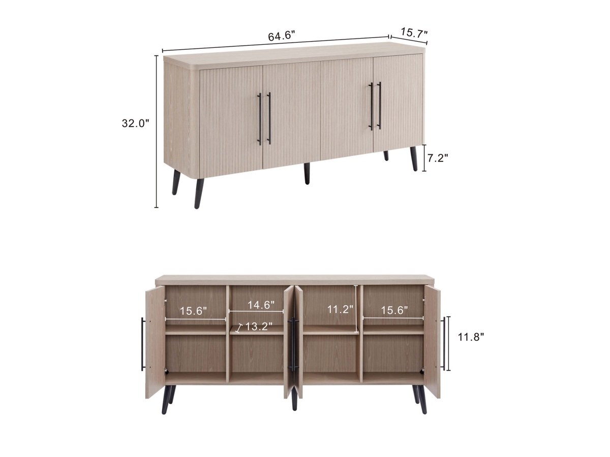 Manhattan Comfort Jodie 8-Shelf Sideboard | Ashley