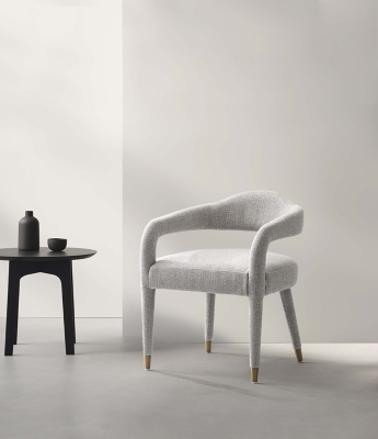 Manhattan Comfort Aspen Dining Armchair, Silver Lining, rollover