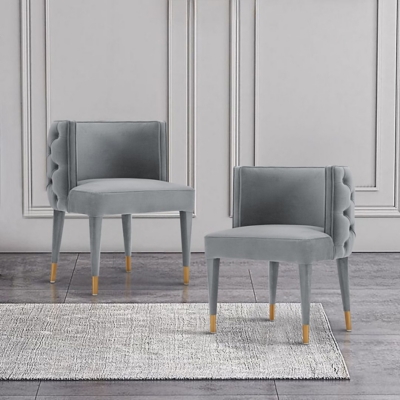 Manhattan Comfort Maya Dining Chair, Gray, rollover