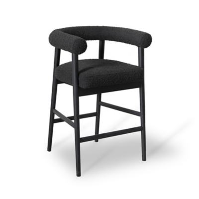 TOV Furniture Spara Counter Height Bar Stool, Black, large