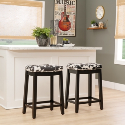 Linon Claridge Counter Height Bar Stool, Black, rollover