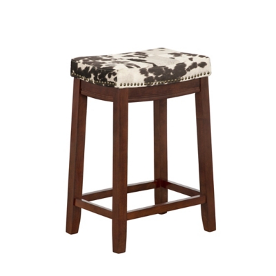 Linon Claridge Counter Height Bar Stool, Brown, large