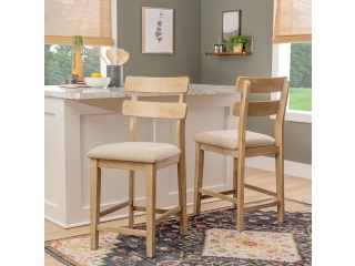 Linon Devin Counter Height Bar Stool (Set of 2)