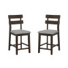 Linon Devin Counter Height Bar Stool (Set of 2), Brown, large