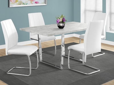 Monarch Specialties Flynn Dining Table, Light Gray