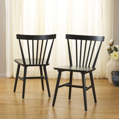 Safavieh Winona Dining Chair (Set of 2), Matte Black, rollover