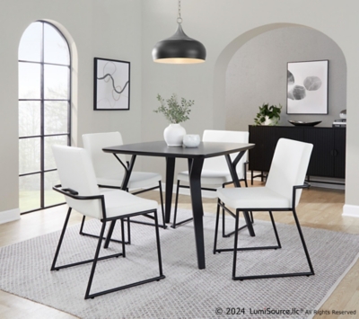 LumiSource Dutchess Dining Chair (Set of 2), White, rollover
