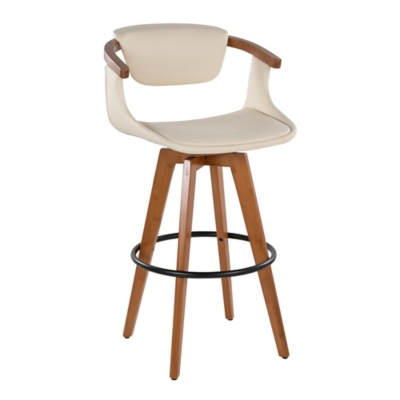 LumiSource Oracle Bar Height Bar Stool, Cream, large