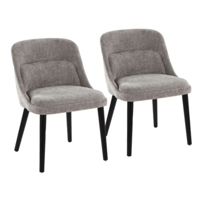 LumiSource Rina Dining Chair (Set of 2), Gray, large